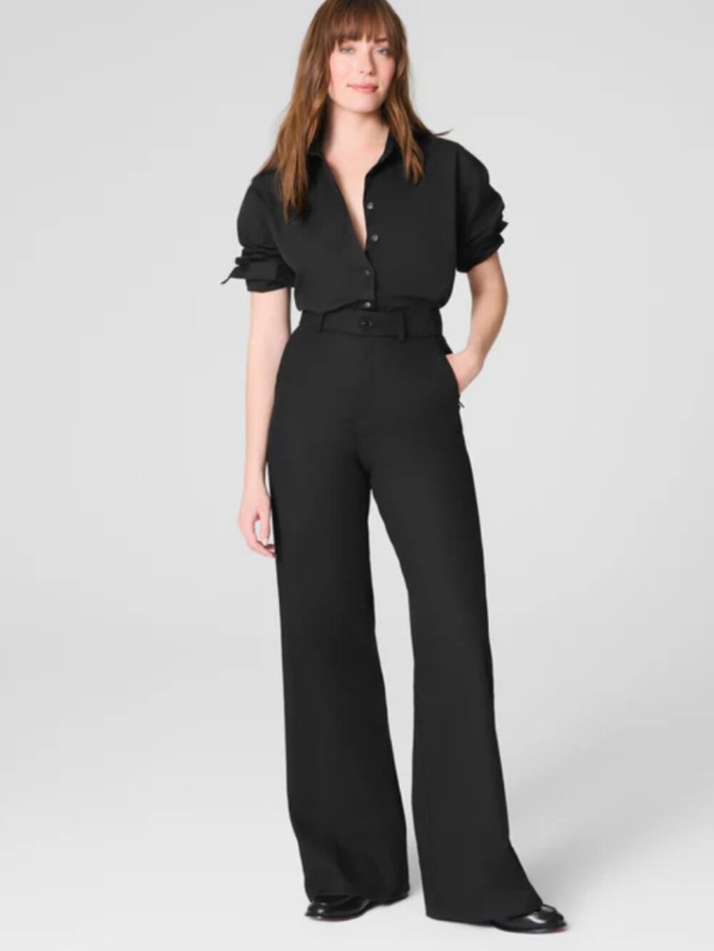 Spanx SuperSmooth Stretch Twill Wide Leg Pant